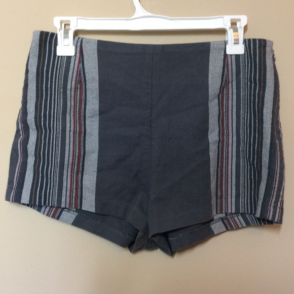 Free People Newman stripe high waisted shorts
